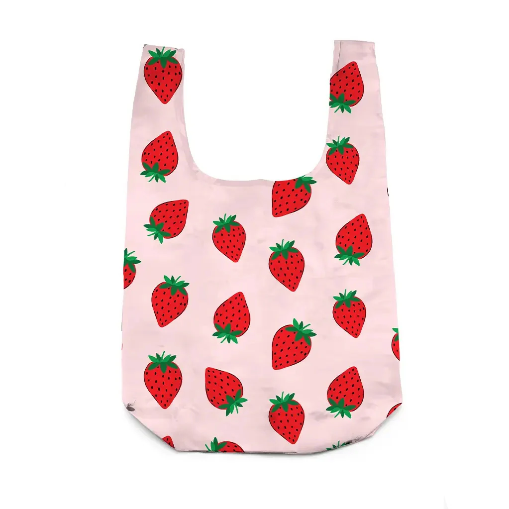 2-in-1 Bag Charm & Shopping Bag - Ripe Strawberry - Image 2