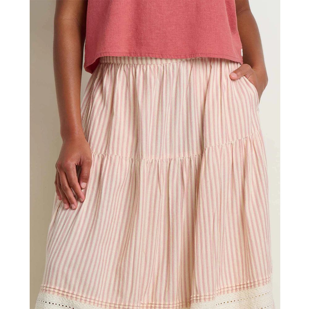 Airscape Midi Skirt - Dusty Cedar Stripe - Image 3