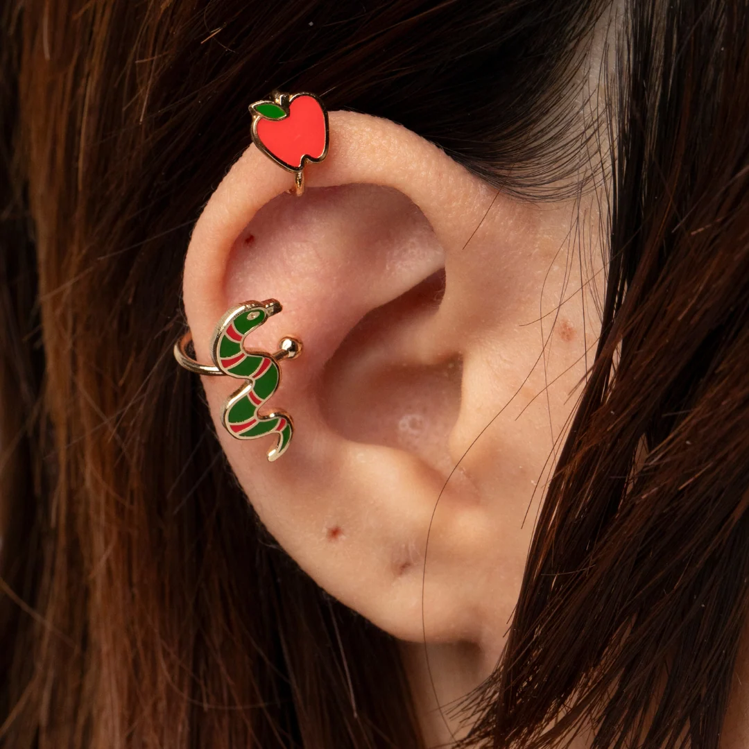 Apple & Snakes Ear Cuffs - Image 4