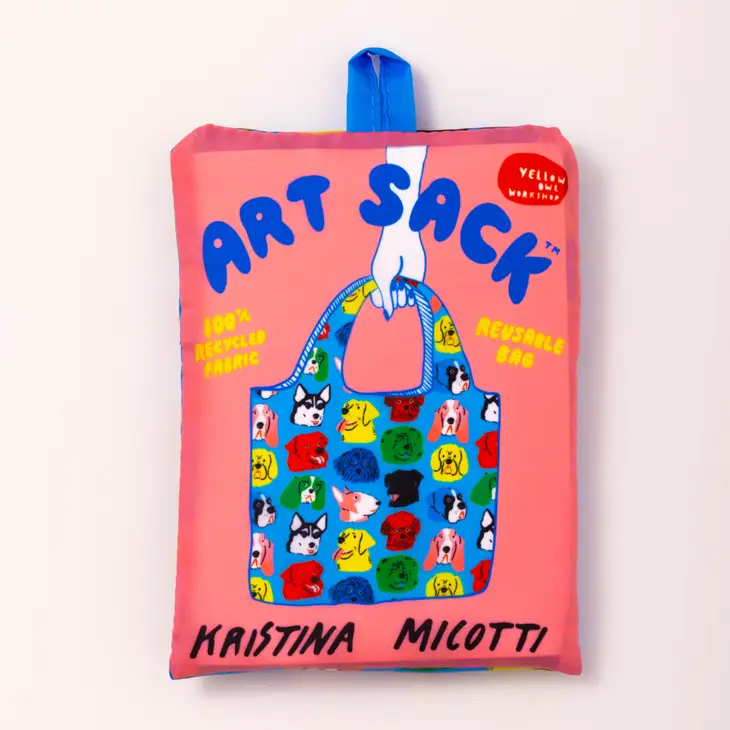 Dogs Art Sack - Reusable Tote Bag - Image 2