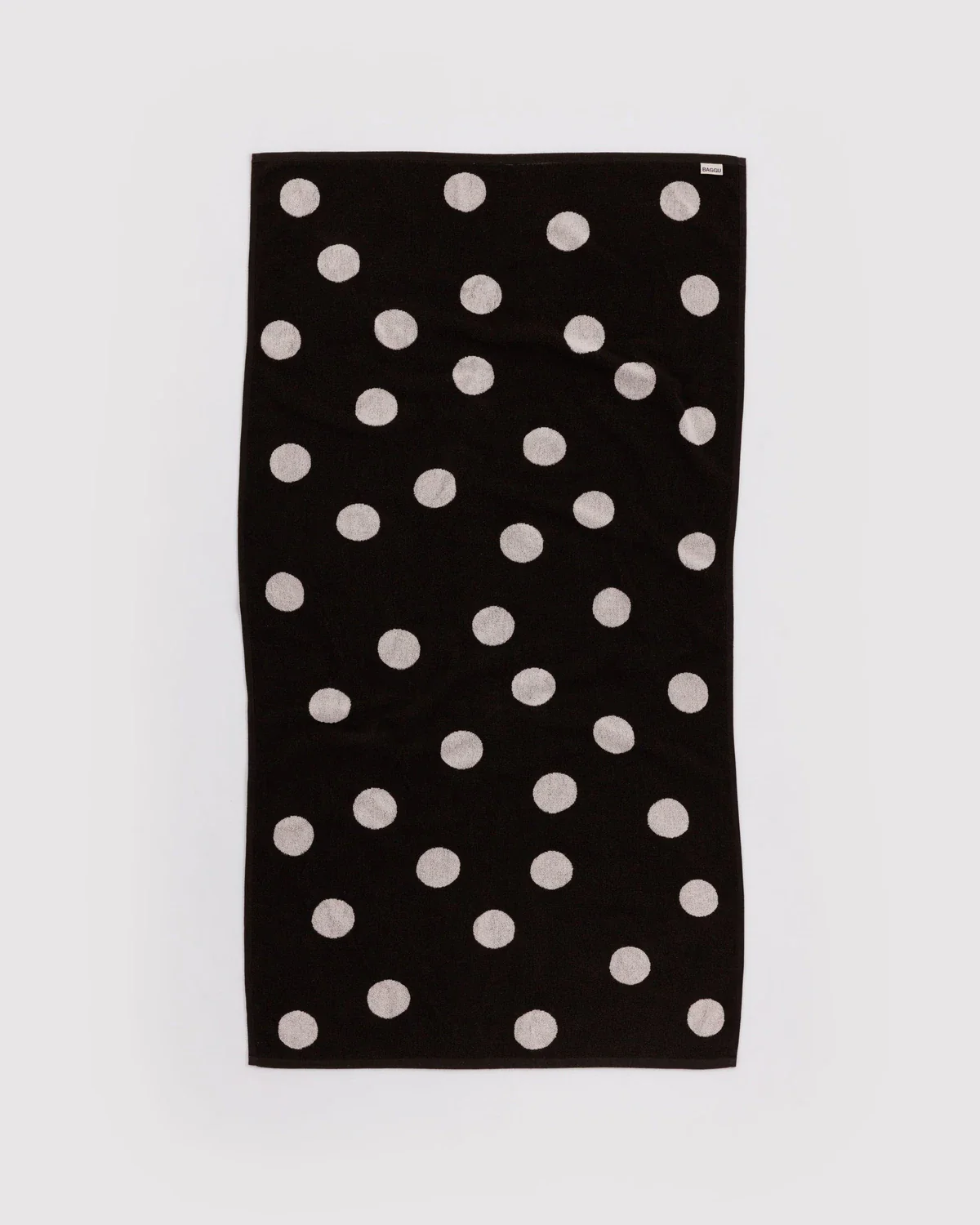 Bath Towel - Cream and Black Polka Dot - Image 2