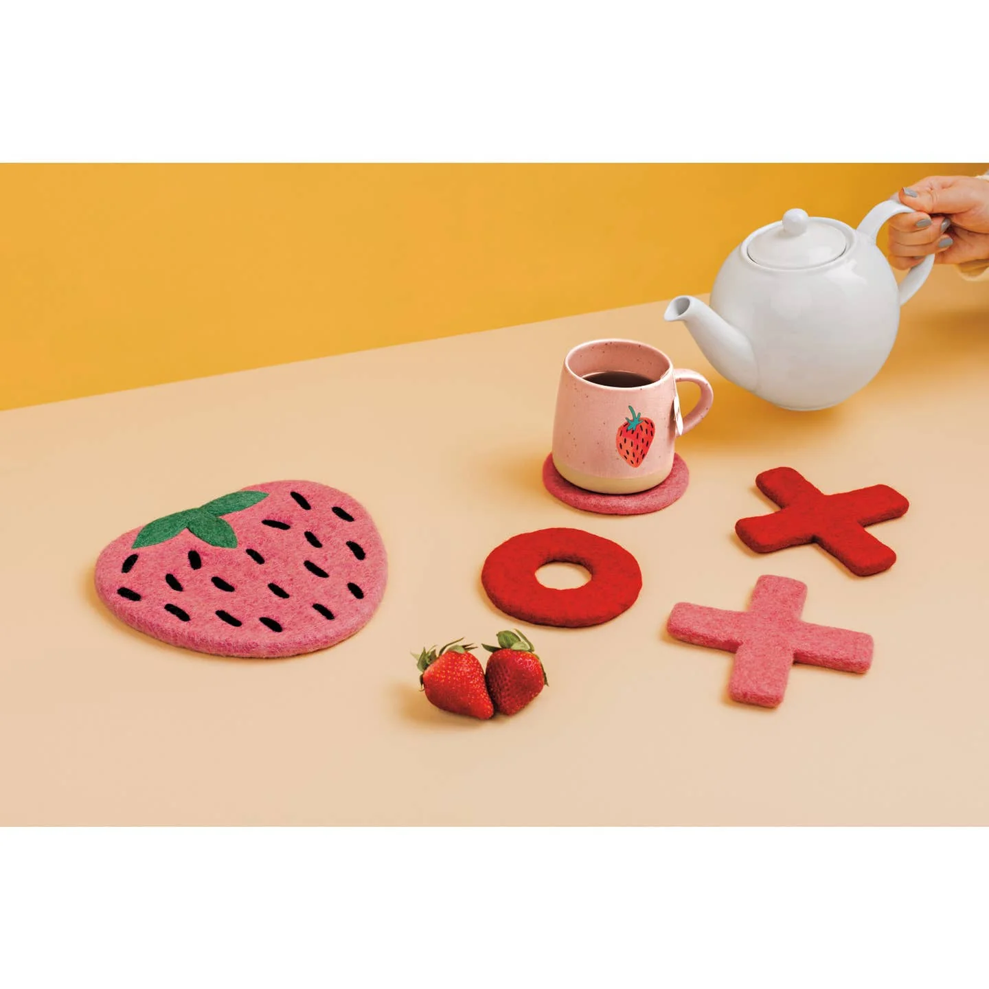Berry Sweet Felt Wool Trivet - Image 2