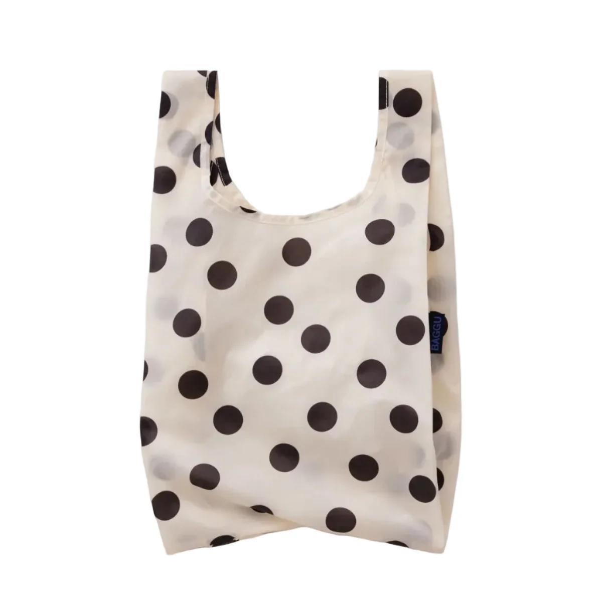 Big Baggu - Cream and Black Polka Dot