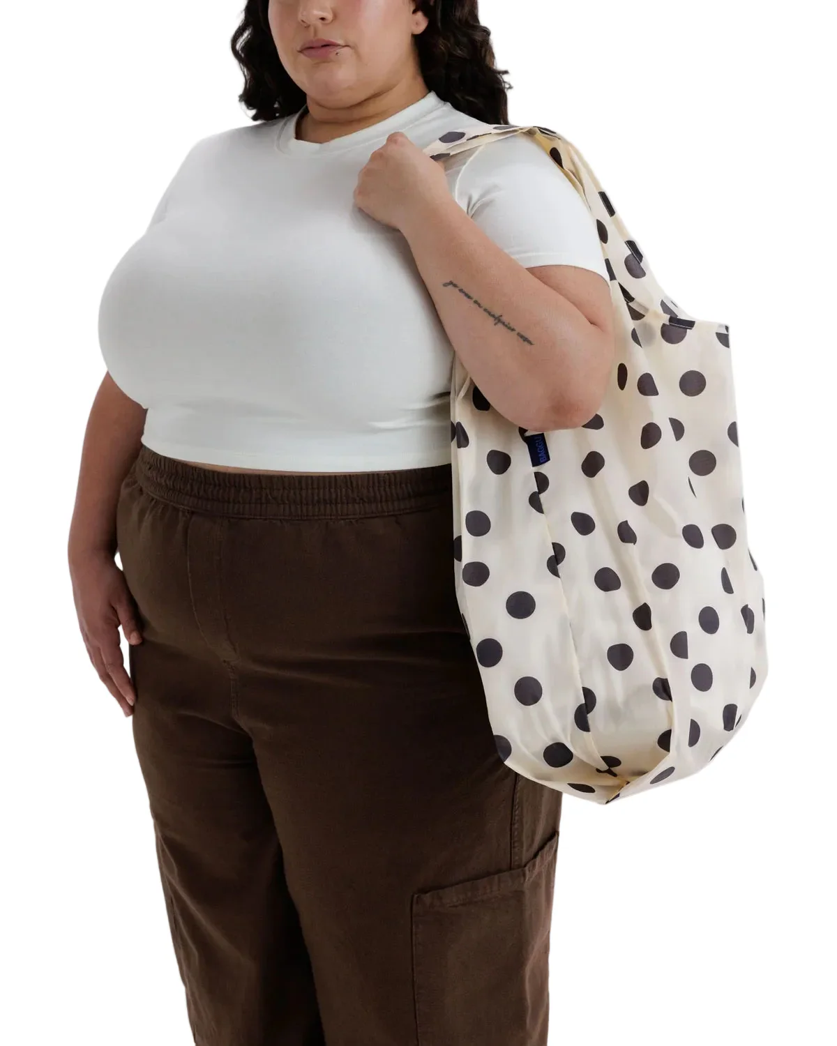 Big Baggu - Cream and Black Polka Dot - Image 2