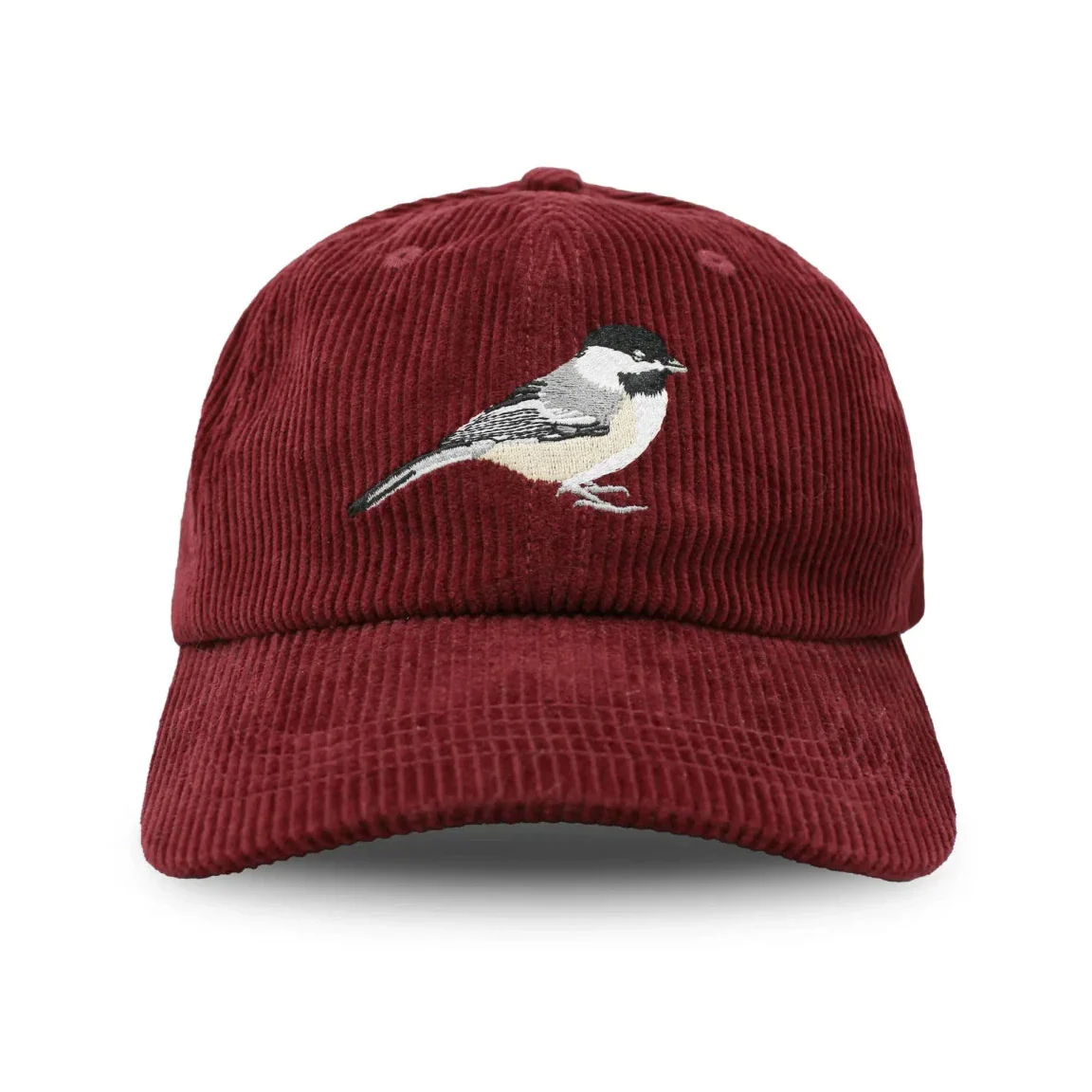 Chickadee Corduroy Dad Hat - Merlot