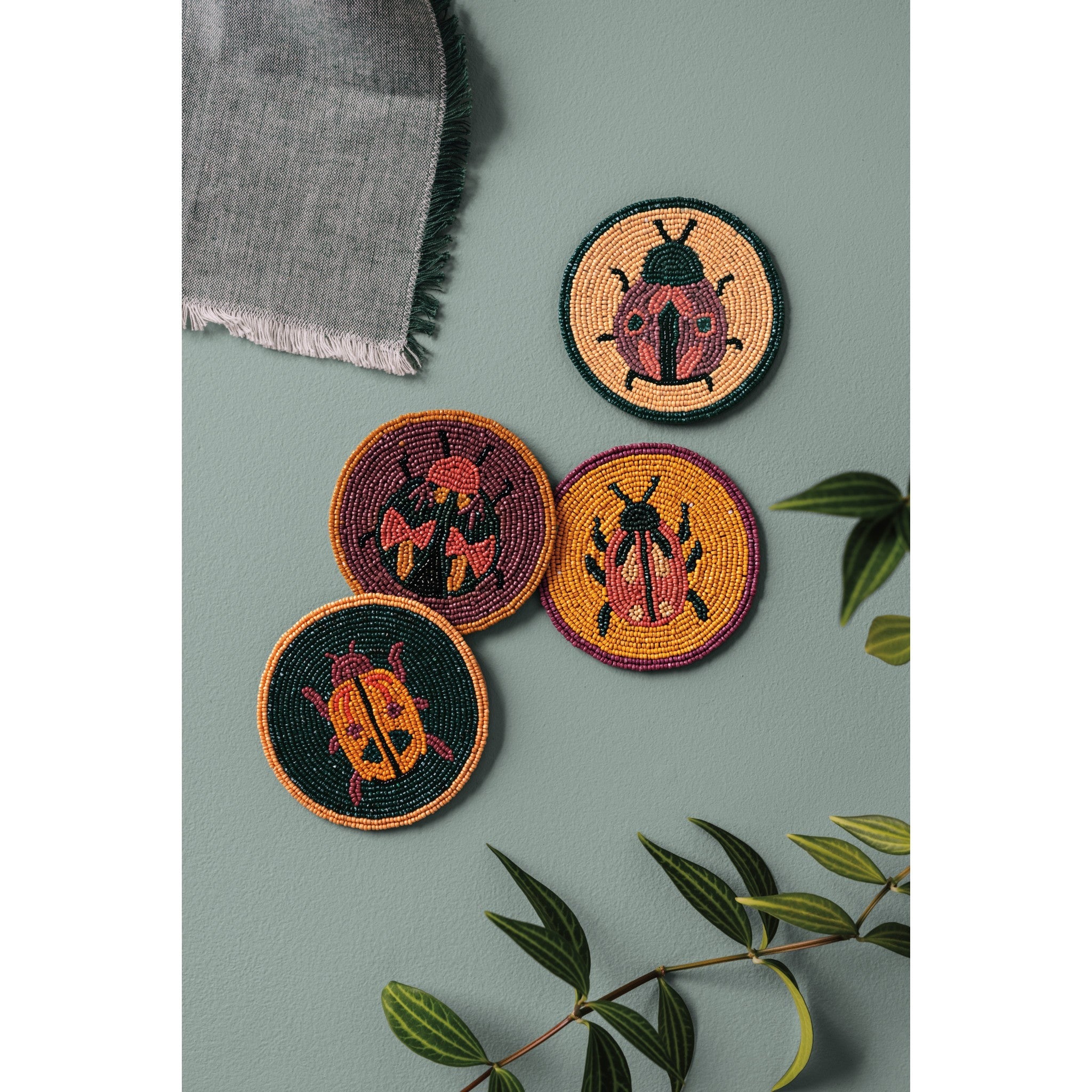 Amulet Beaded Coaster Set - Image 2