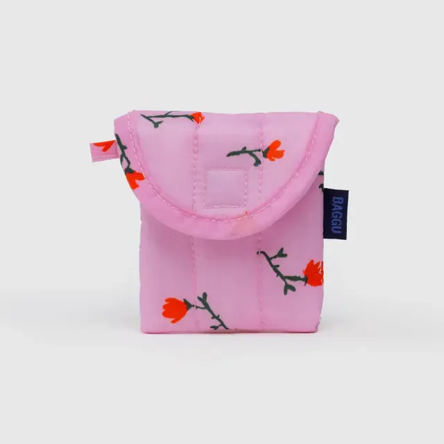 Puffy Earbuds Case- Painted Wildflower