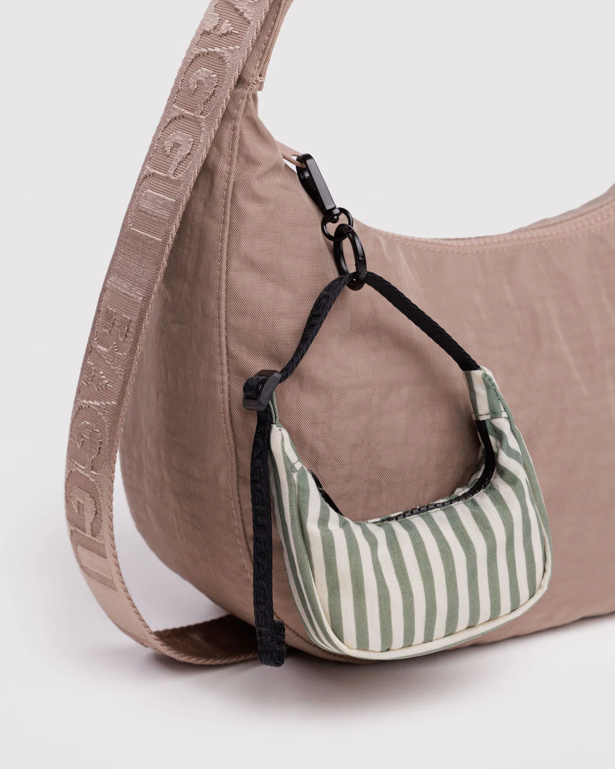 Crescent Bag Charm - Sage Stripe - Image 2
