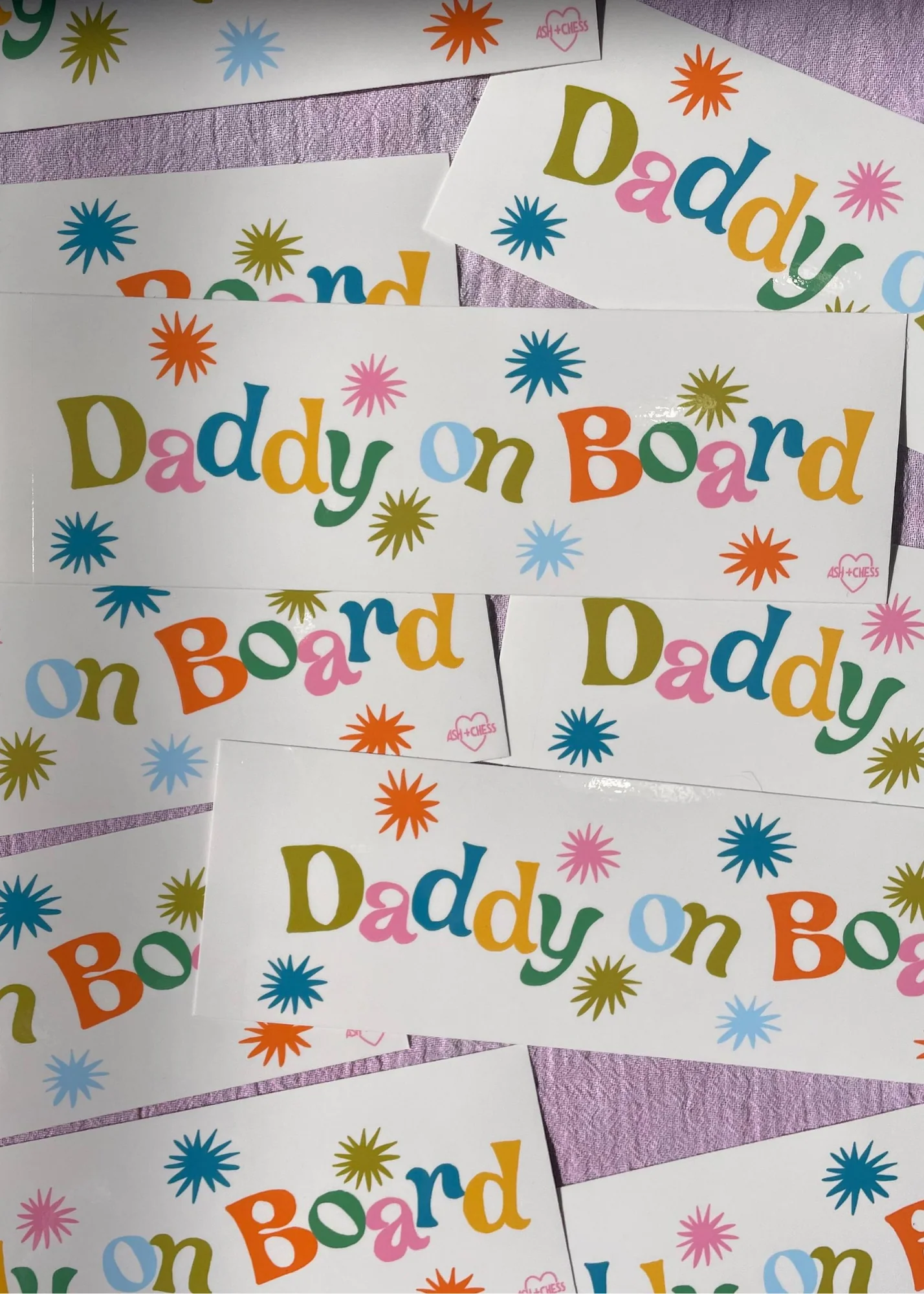 Daddy On Board Bumper Sticker - Image 2