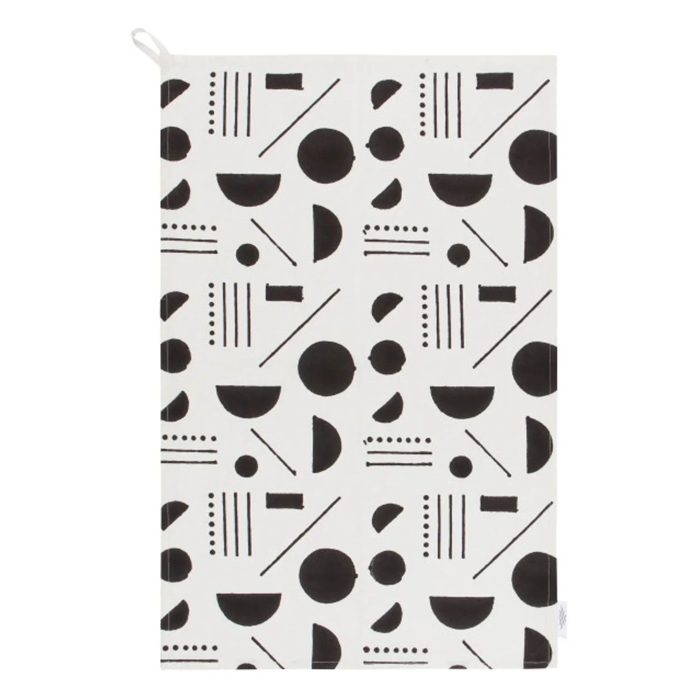 Domino Block Print Tea Towel
