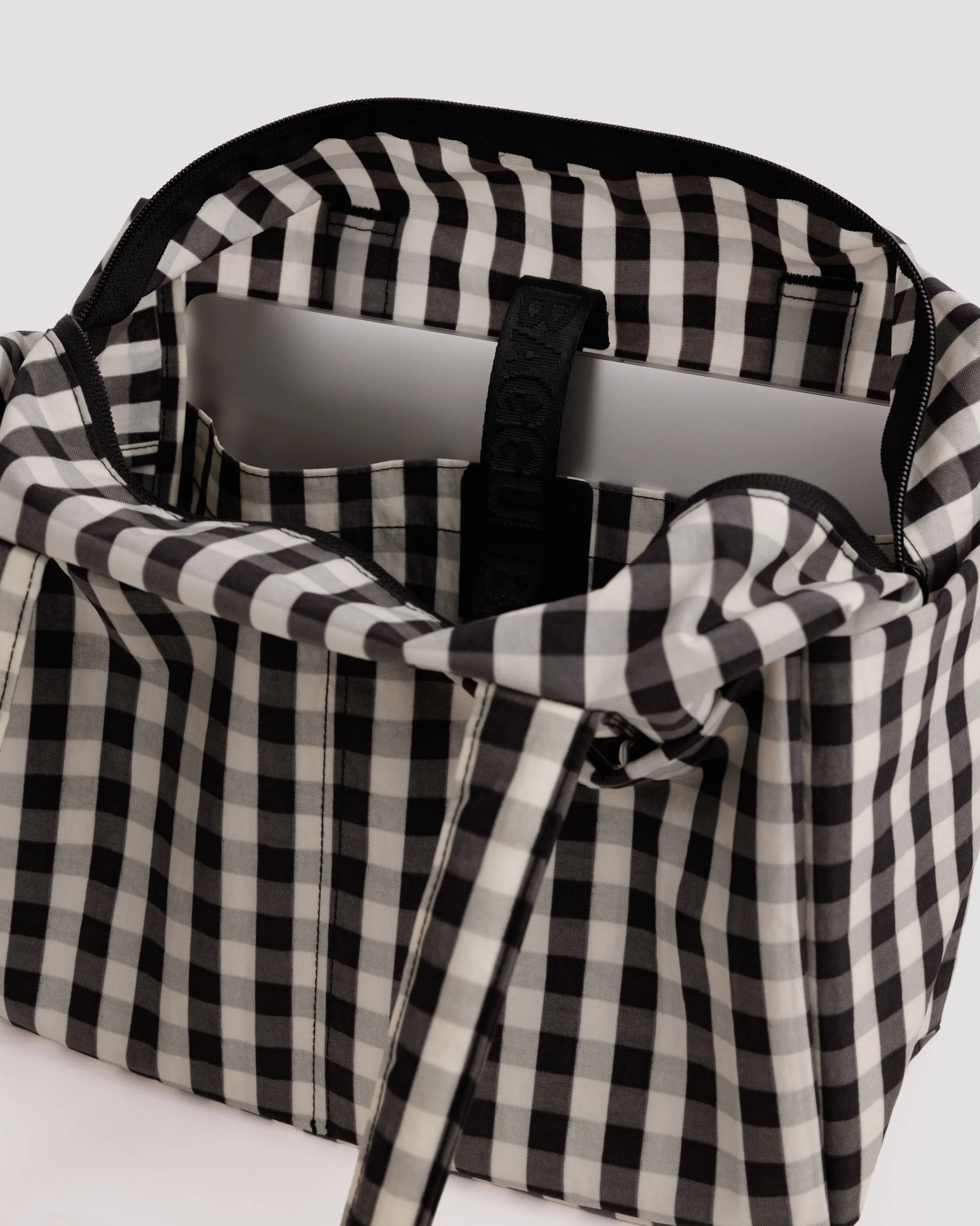 Everyday Cloud Bag - Black and Cream Gingham - Image 2
