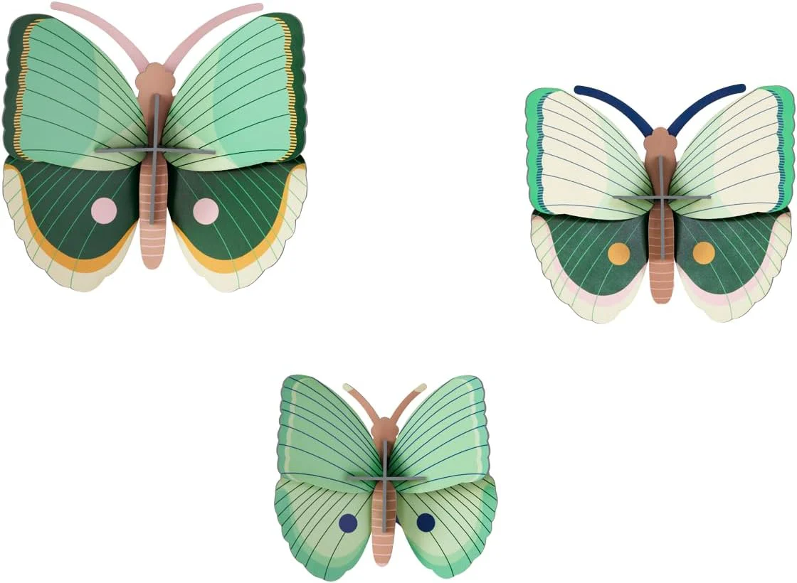 Fern Striped Butterflies- Set of 3