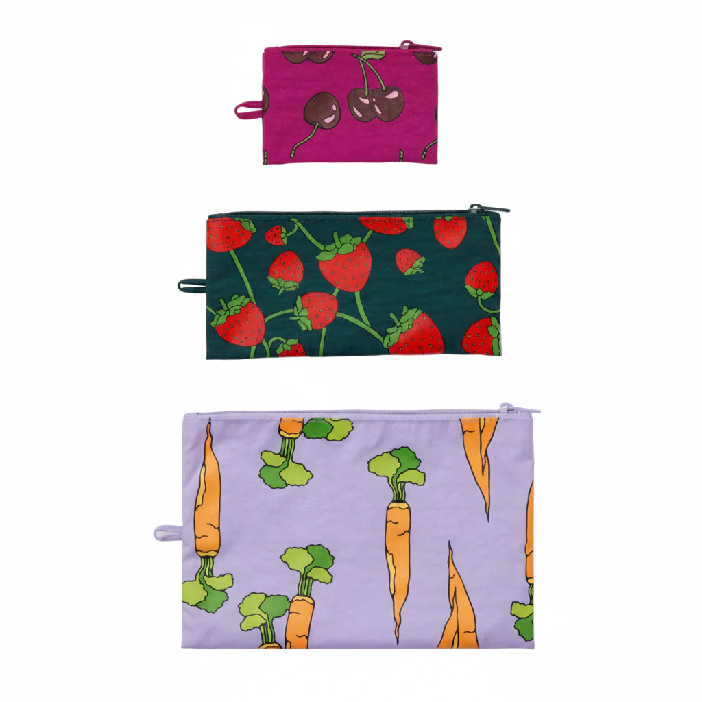 Flat Pouch Set - Carrots and Berries