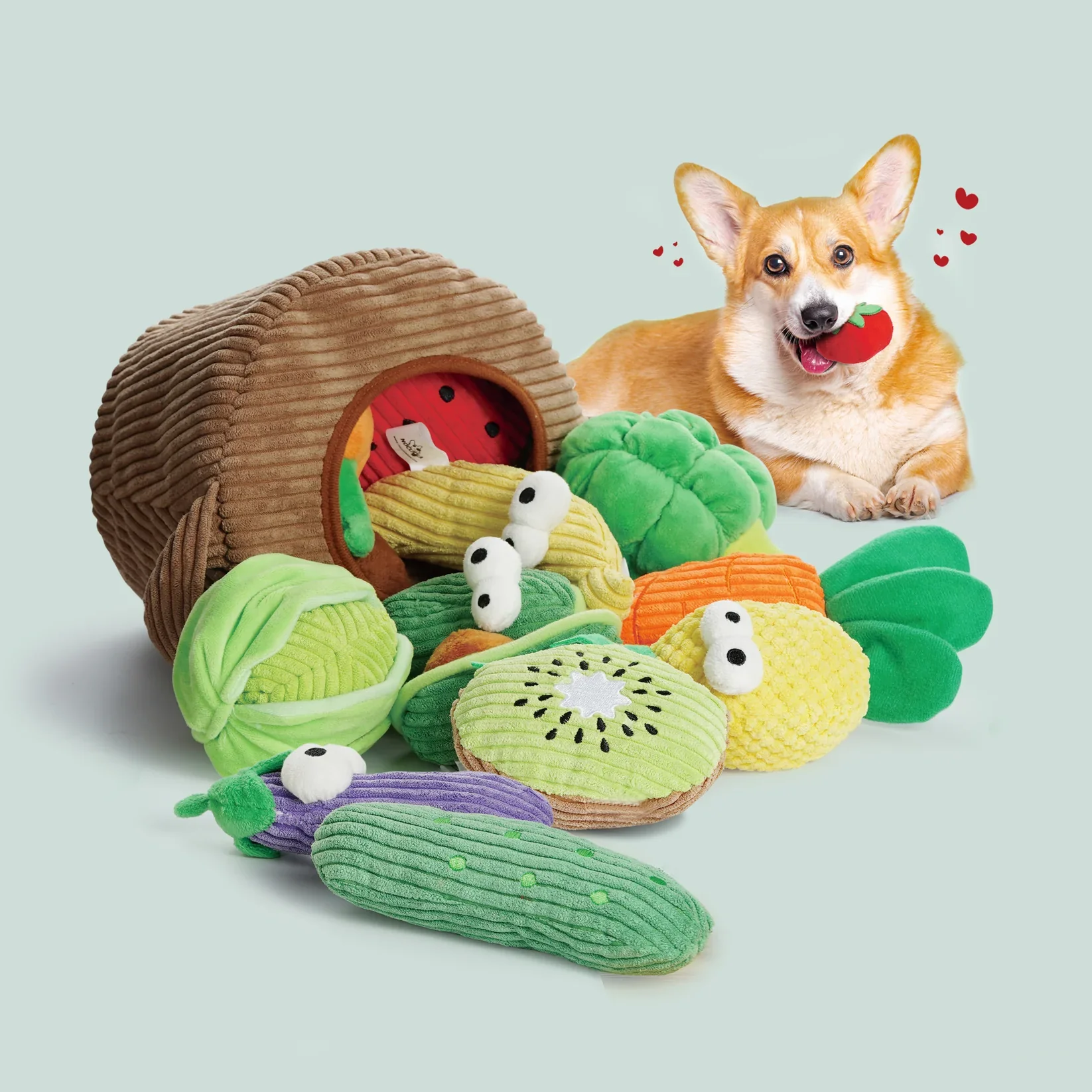 Grocery Bag Dog Squeaky Toy 15 pc