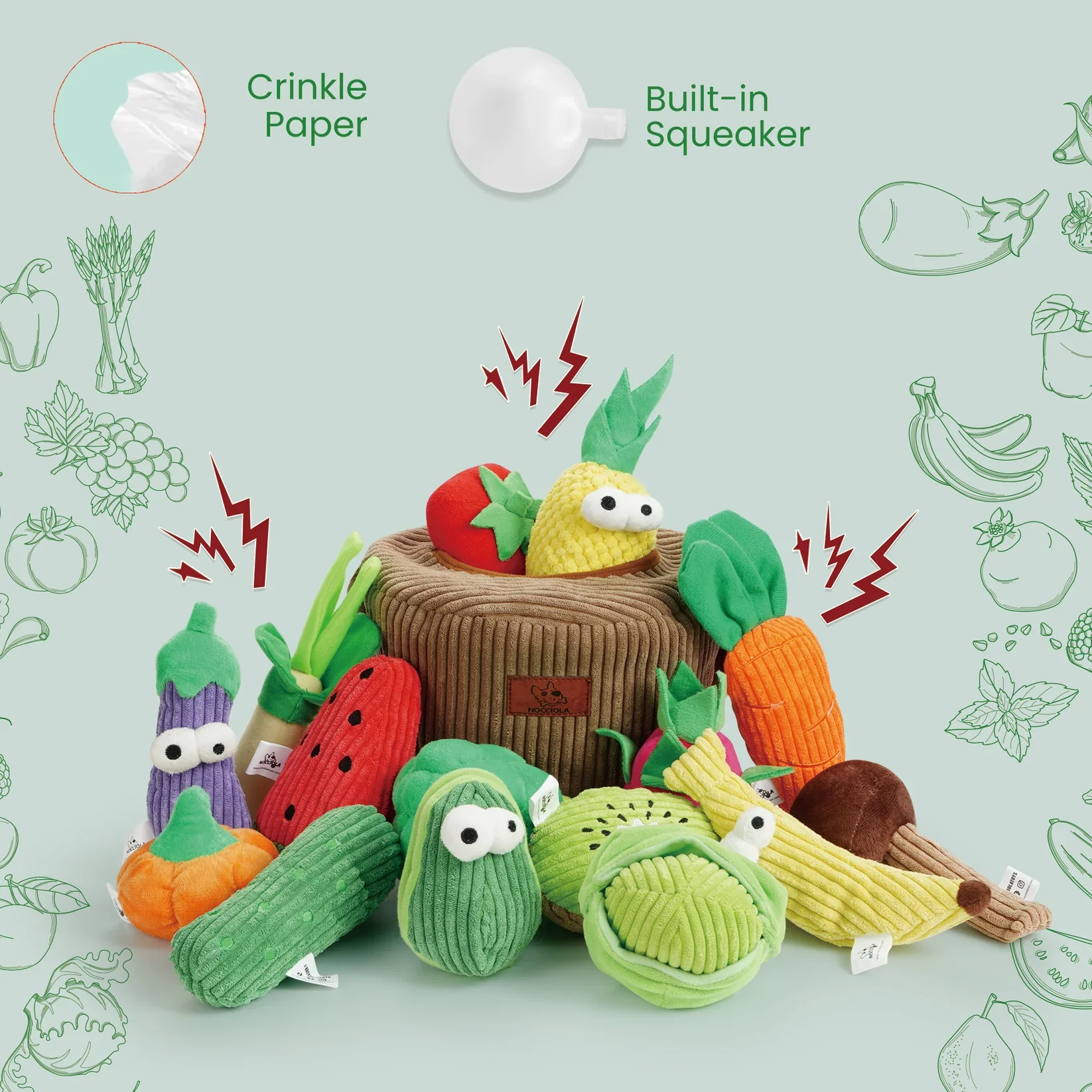 Grocery Bag Dog Squeaky Toy 15 pc - Image 2