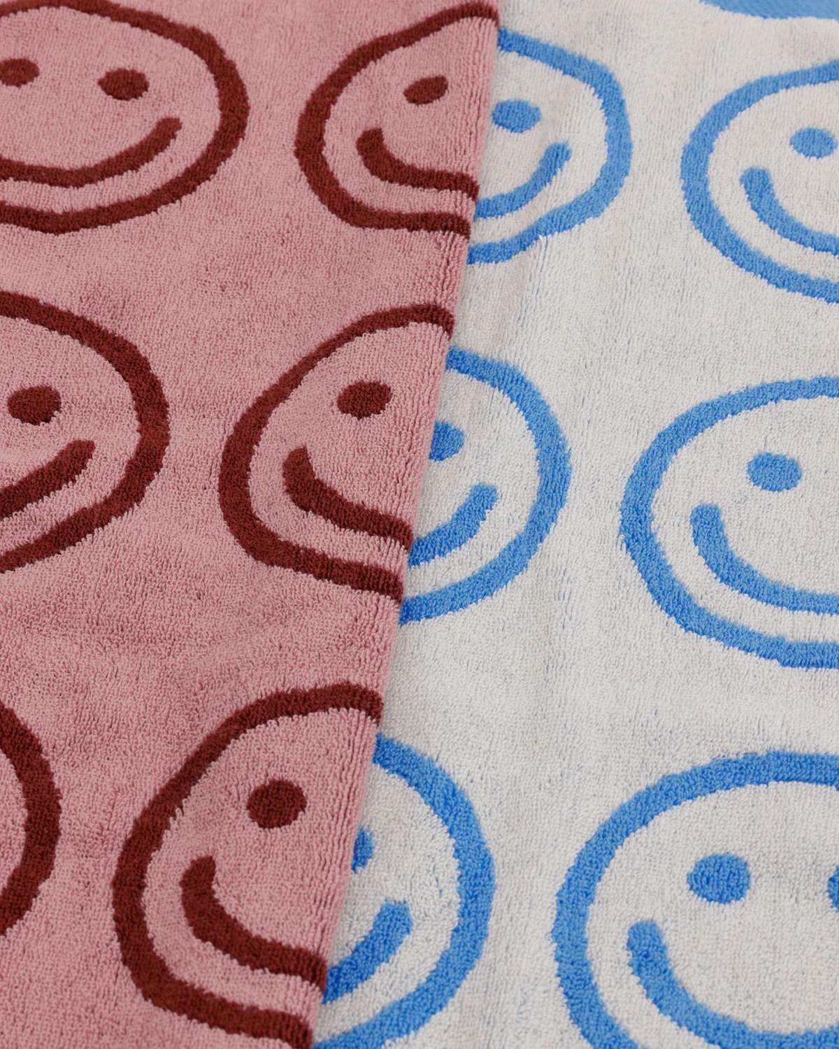 Hand Towel Set of 2 - Sky Blue and Blush Happy - Image 4