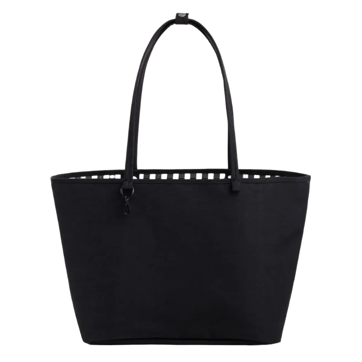 Large Nylon Reversible Tote - Black Mix