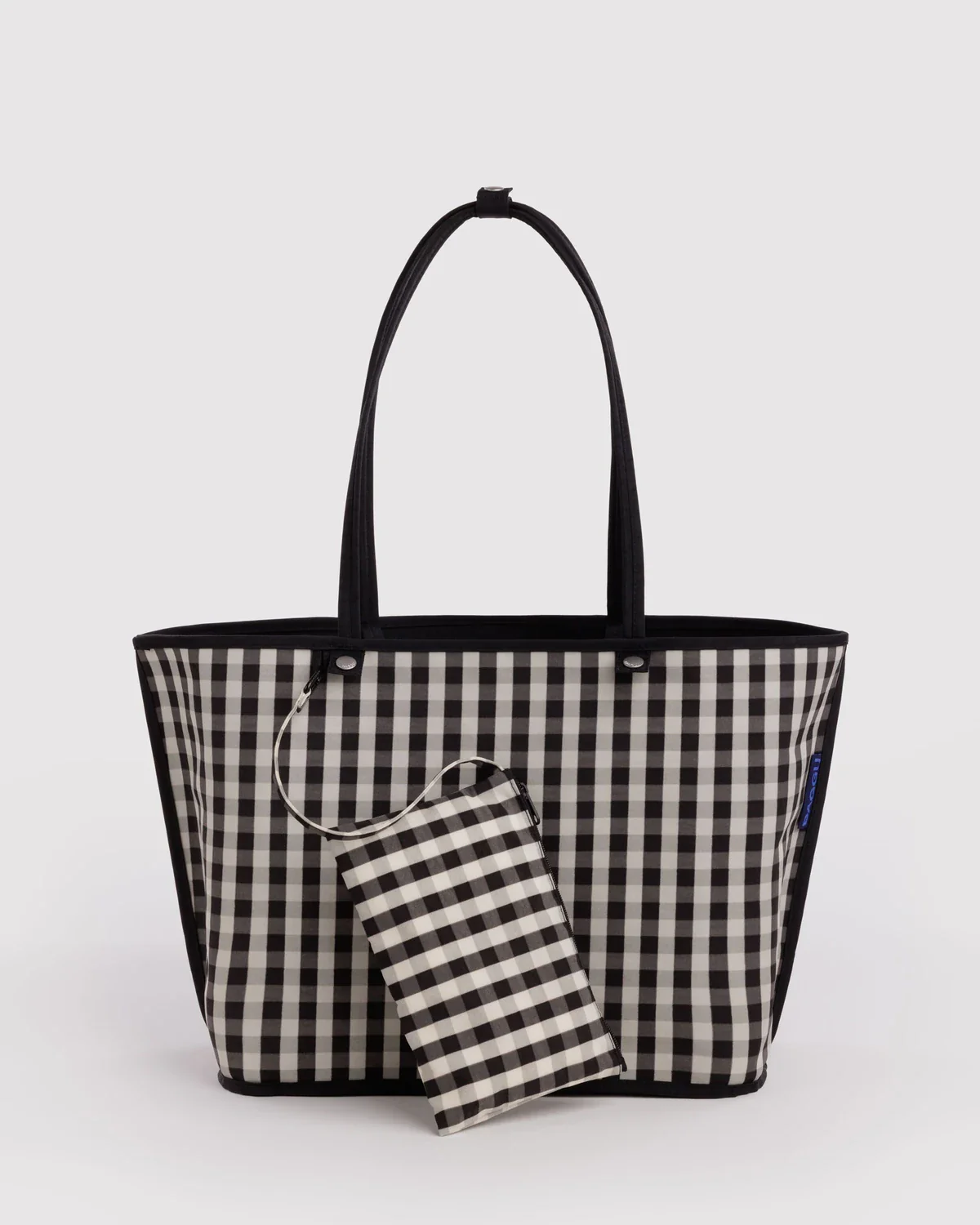 Large Nylon Reversible Tote - Black Mix - Image 2