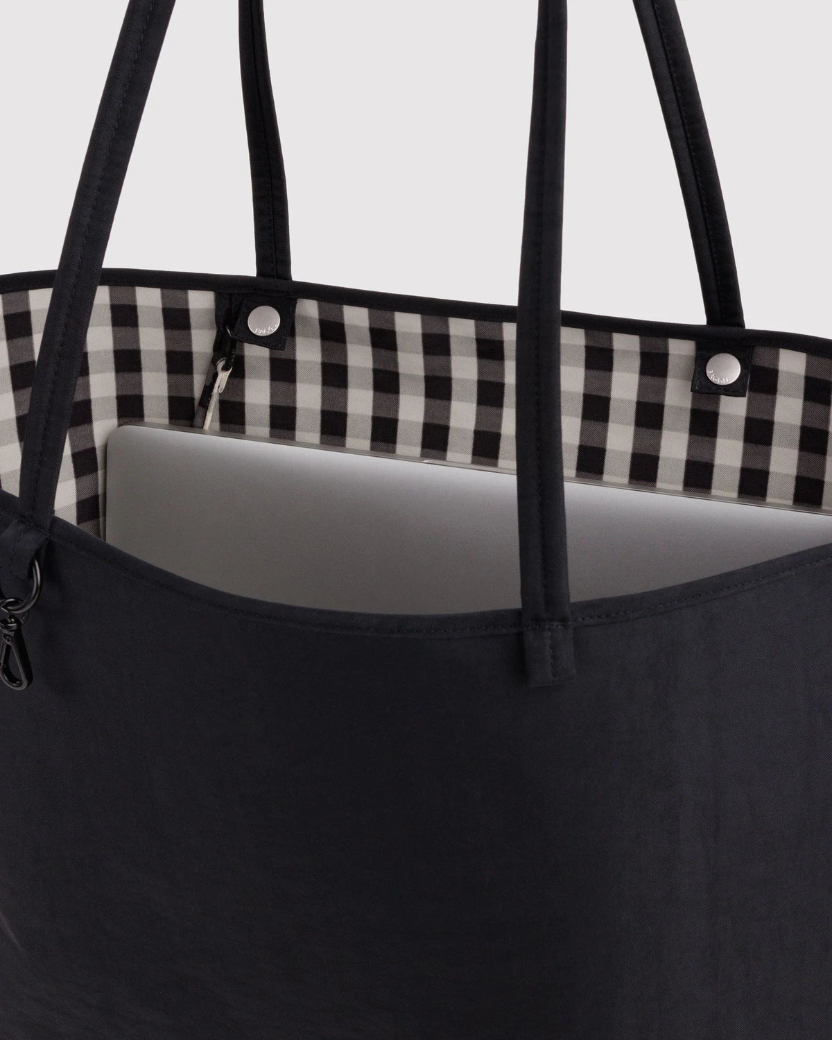 Large Nylon Reversible Tote - Black Mix - Image 5