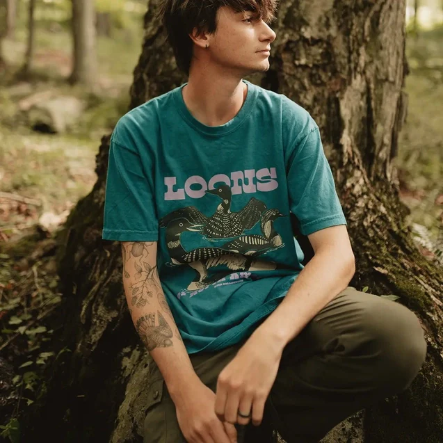 Loons of North America T-Shirt - Teal - Image 2