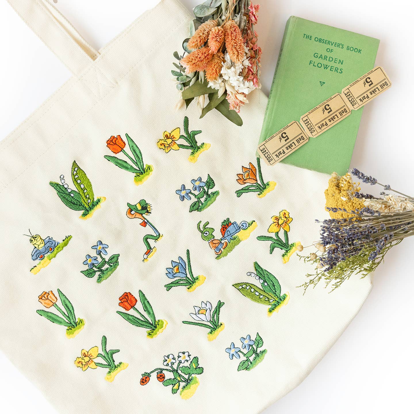 Lowly Worm Embroidered Tote - Image 2