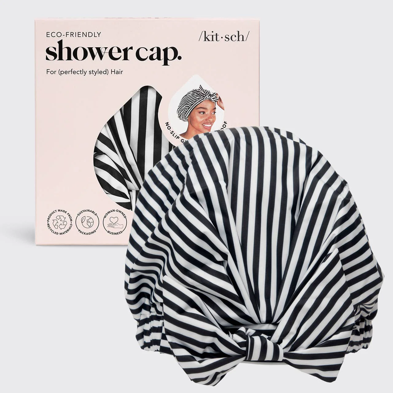 Luxury Shower Cap - Stripes - Image 2