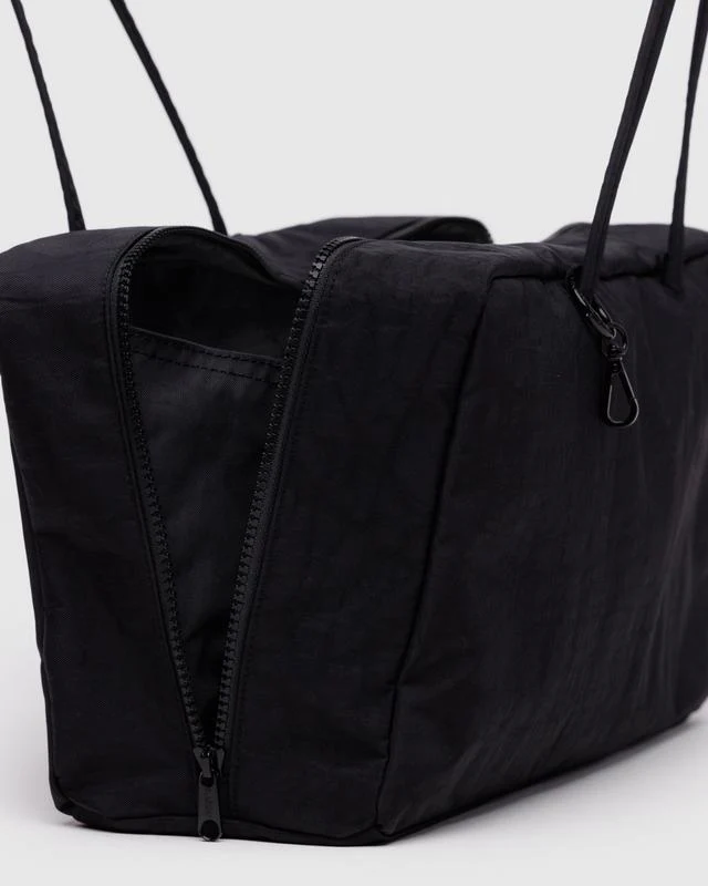 Medium Nylon Bowler Bag- Black - Image 2
