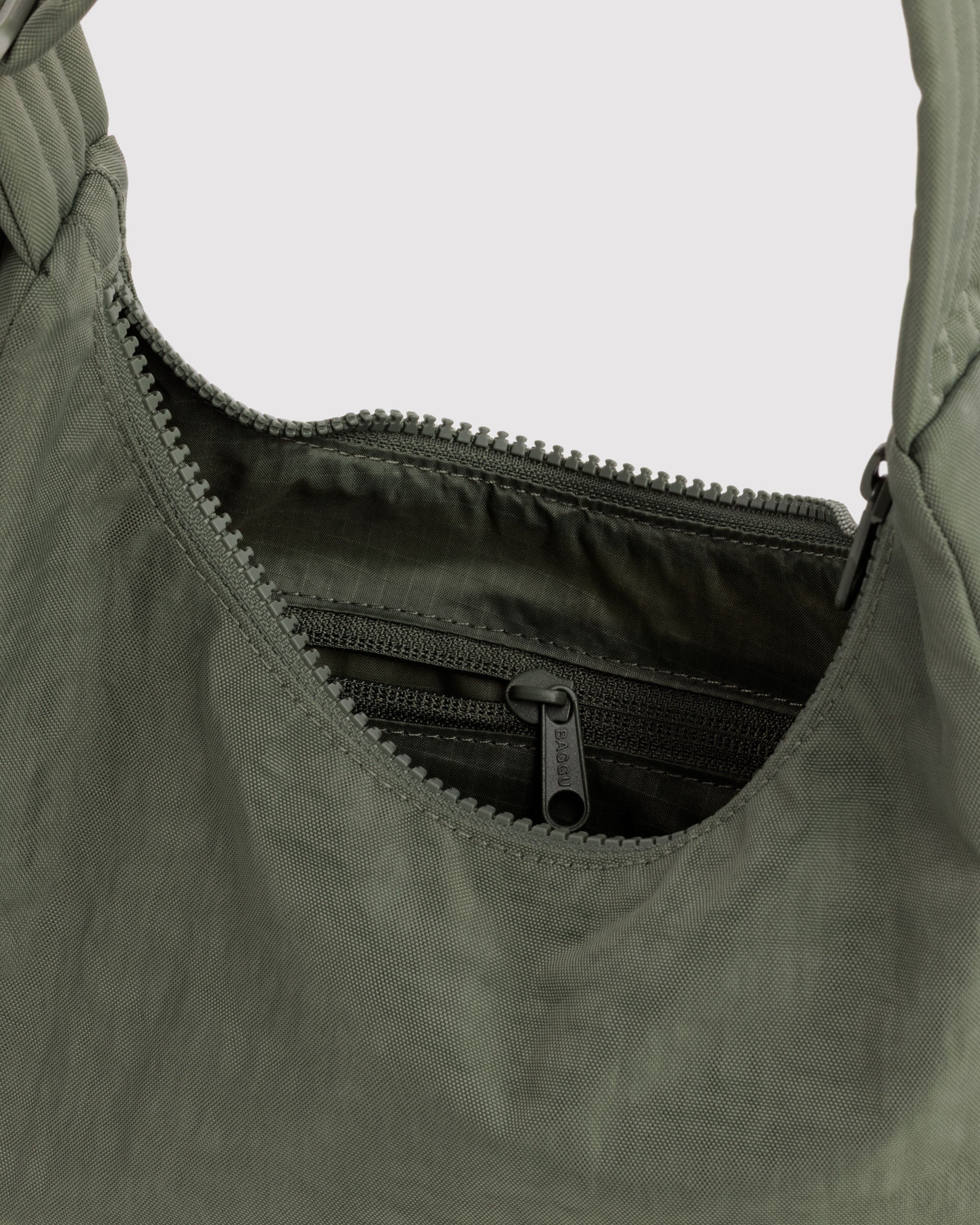 Mini Nylon Shoulder Bag - Caper - Image 3