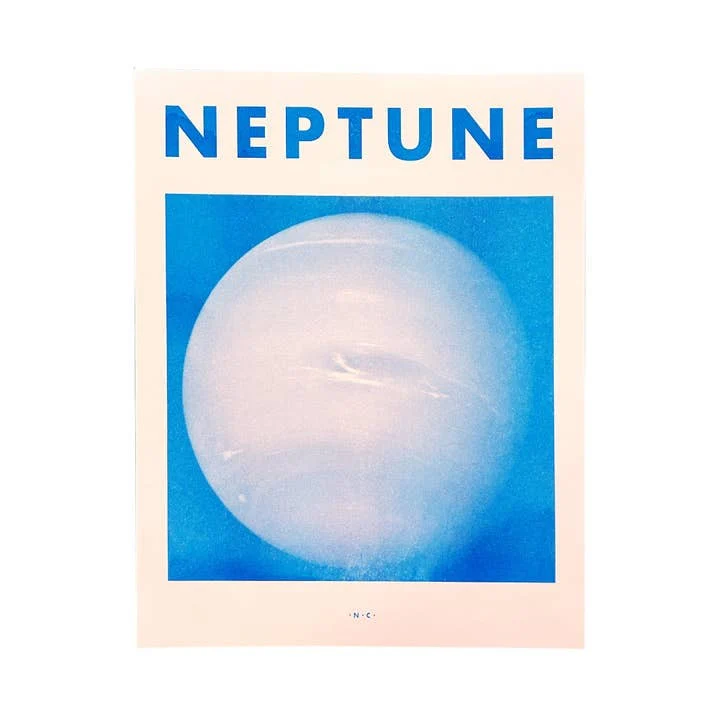 Neptune Risograph Print