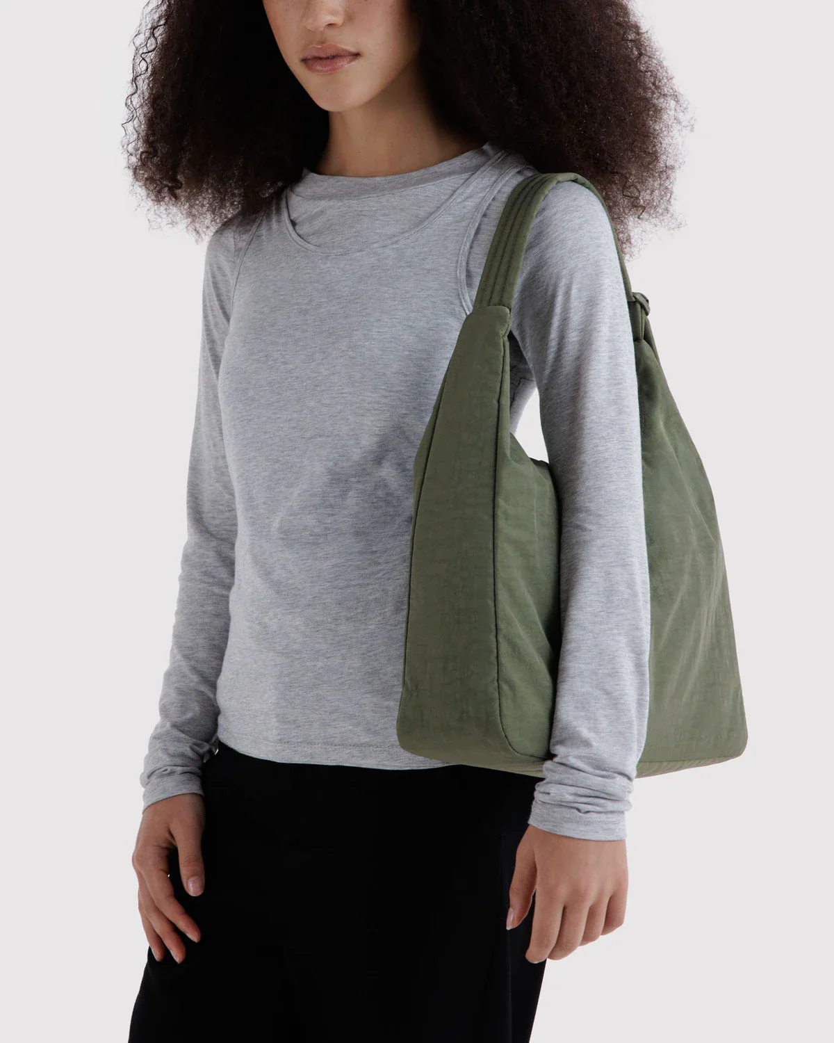 Nylon Shoulder Bag - Caper - Image 2