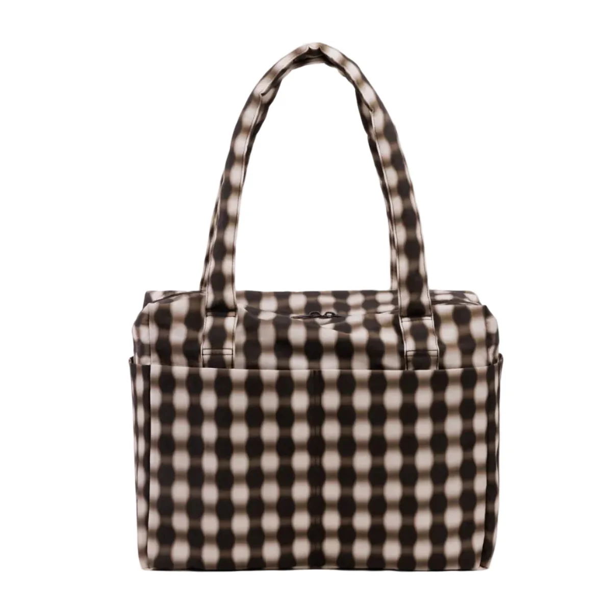 Small Cloud Carry On - Blurred Gingham Brown