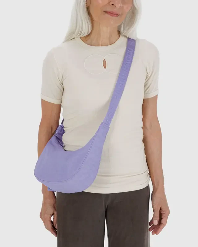 Small Nylon Crescent Bag - Wisteria - Image 3