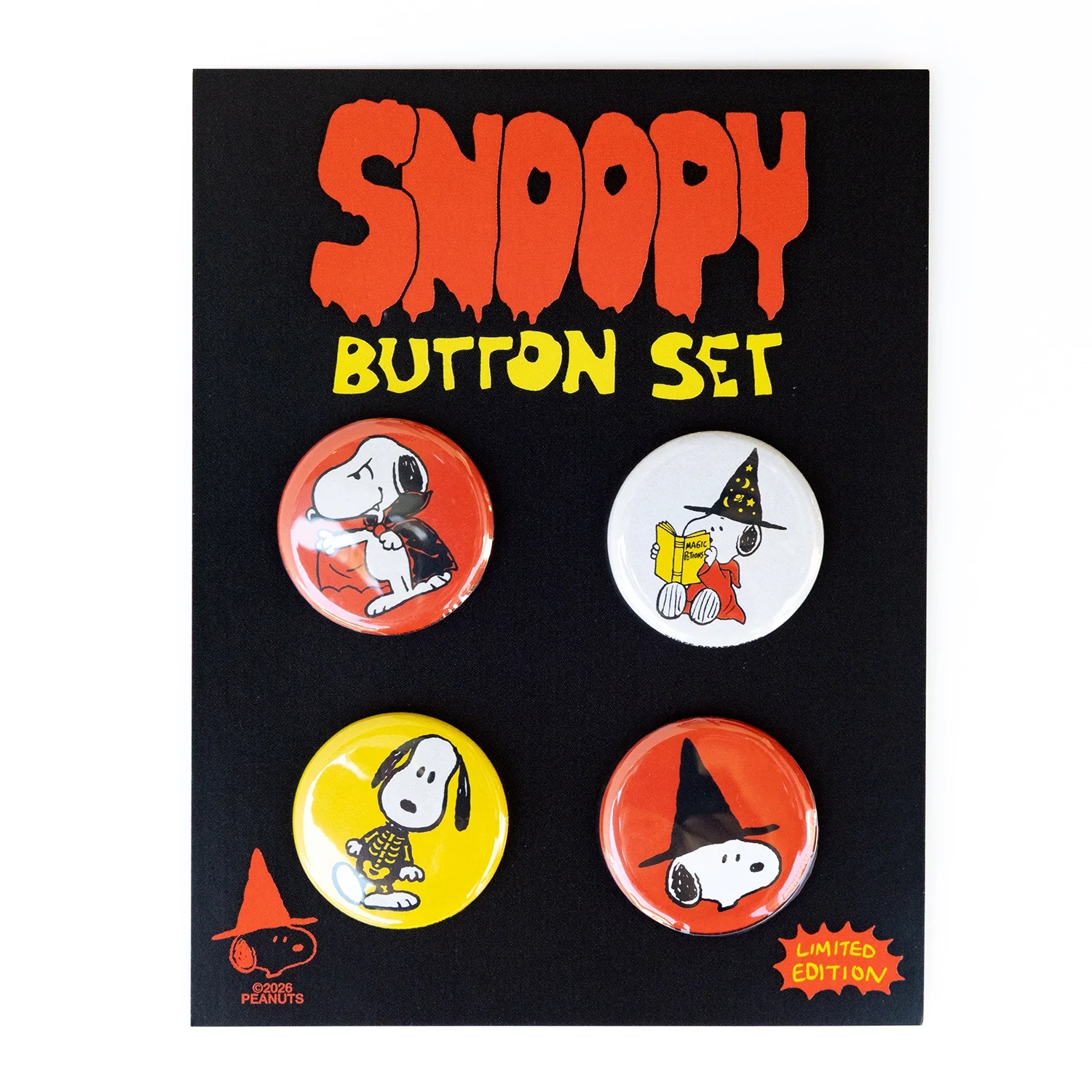 Snoopy Halloween Button S/4