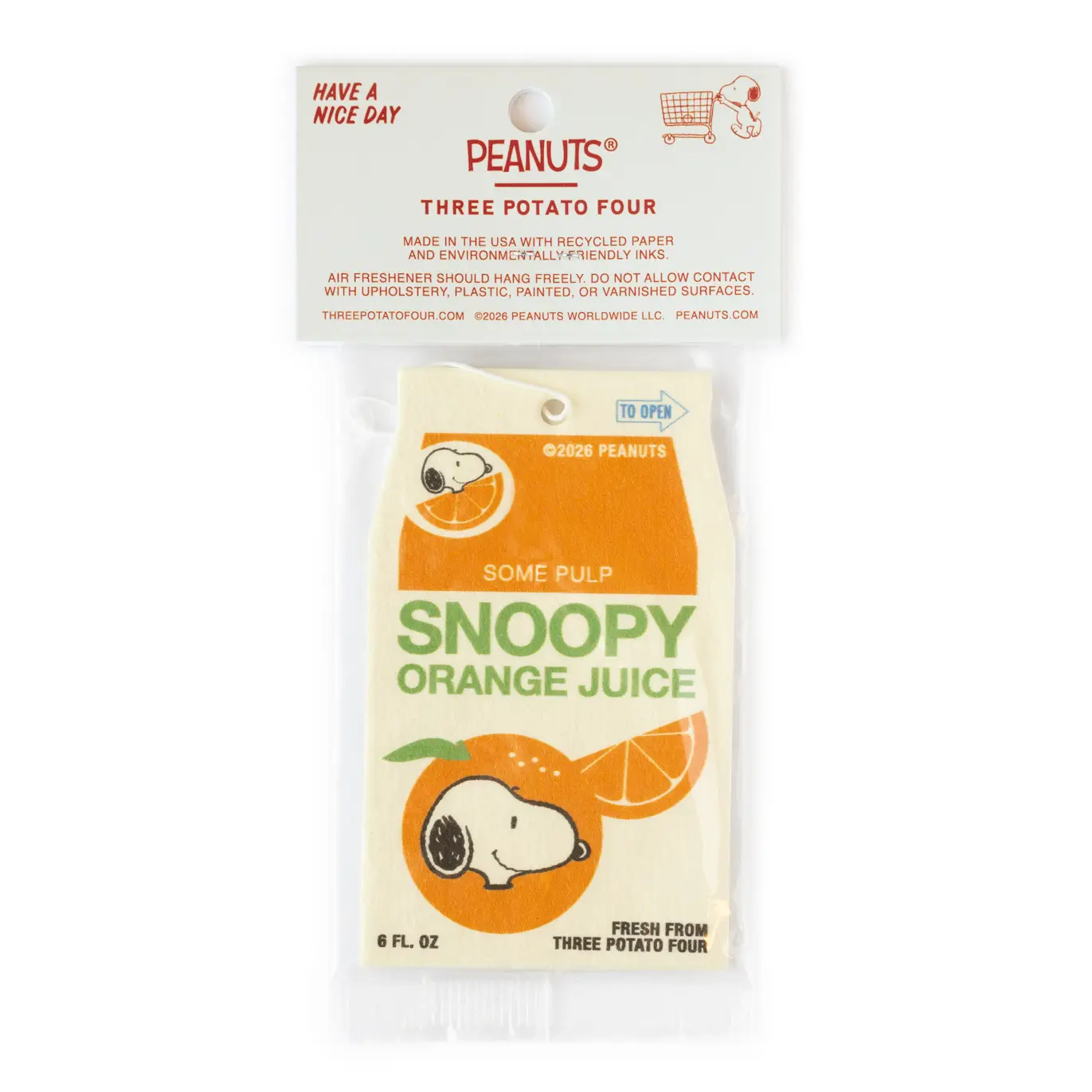 Snoopy Orange Juice Air Freshener - Image 2