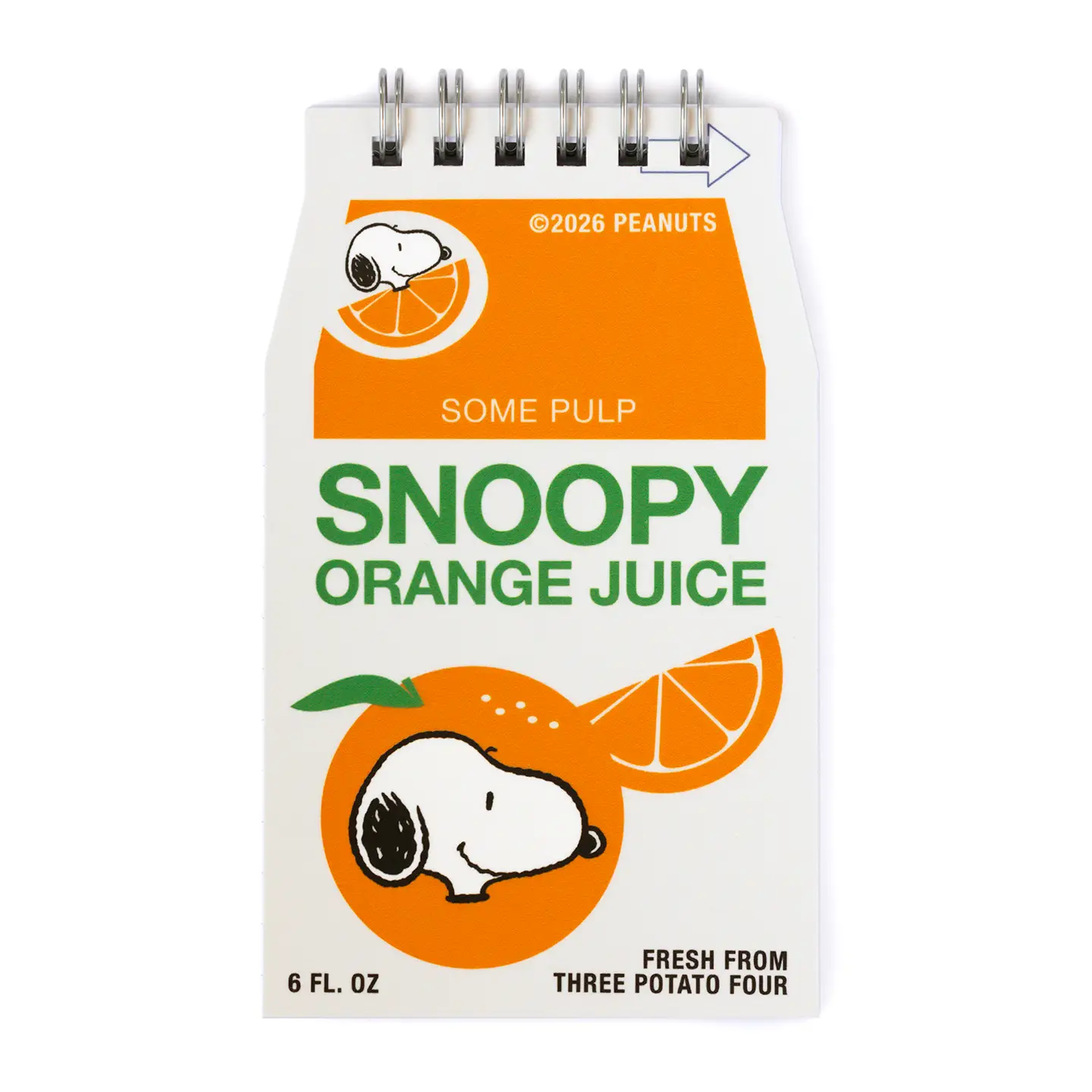 Snoopy Orange Juice Mini Memo Pad