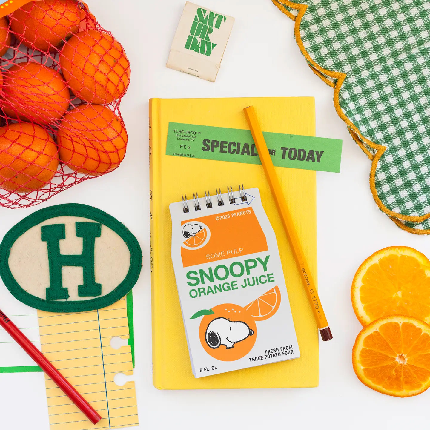 Snoopy Orange Juice Mini Memo Pad - Image 4
