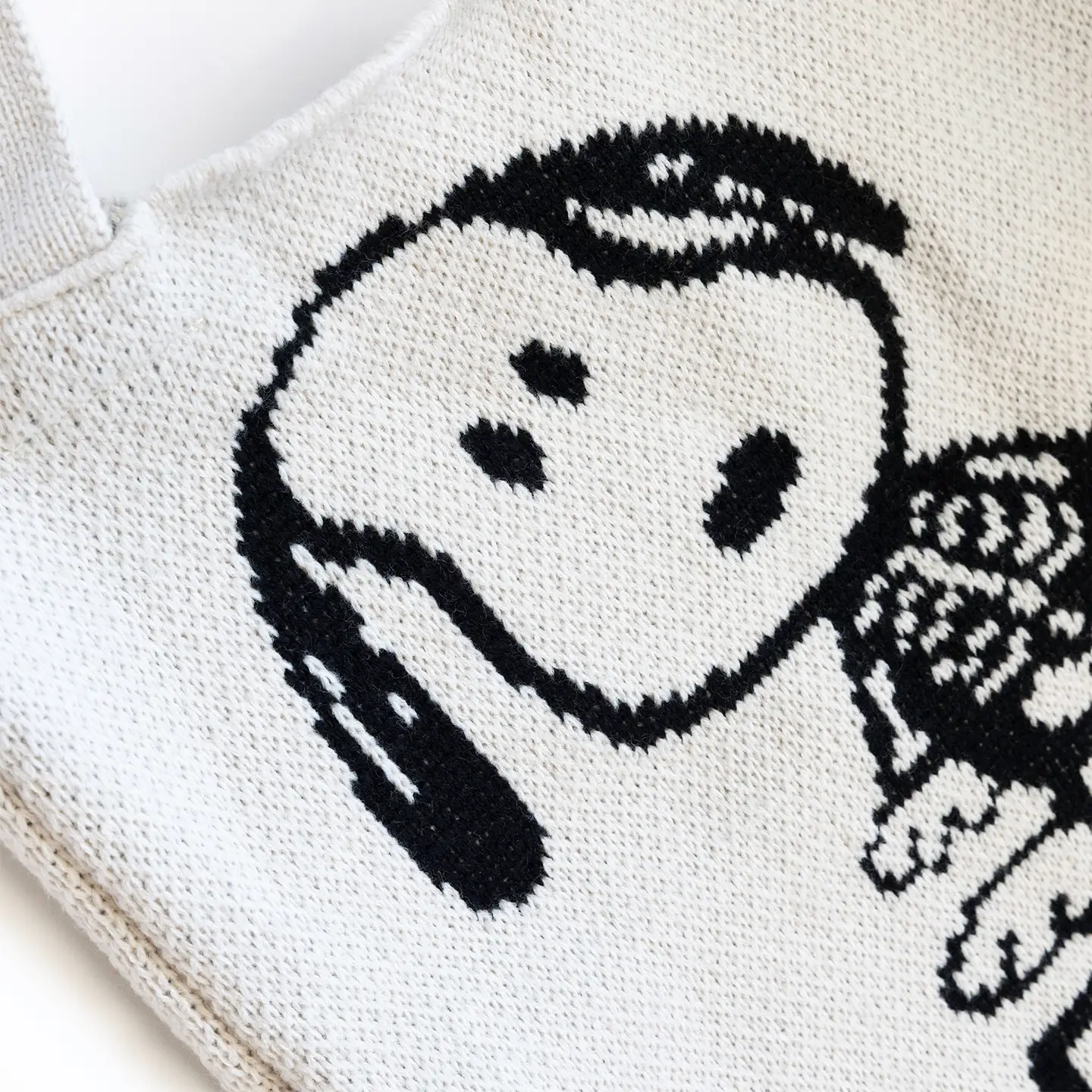 Snoopy Skeleton Knit Tote - Image 3