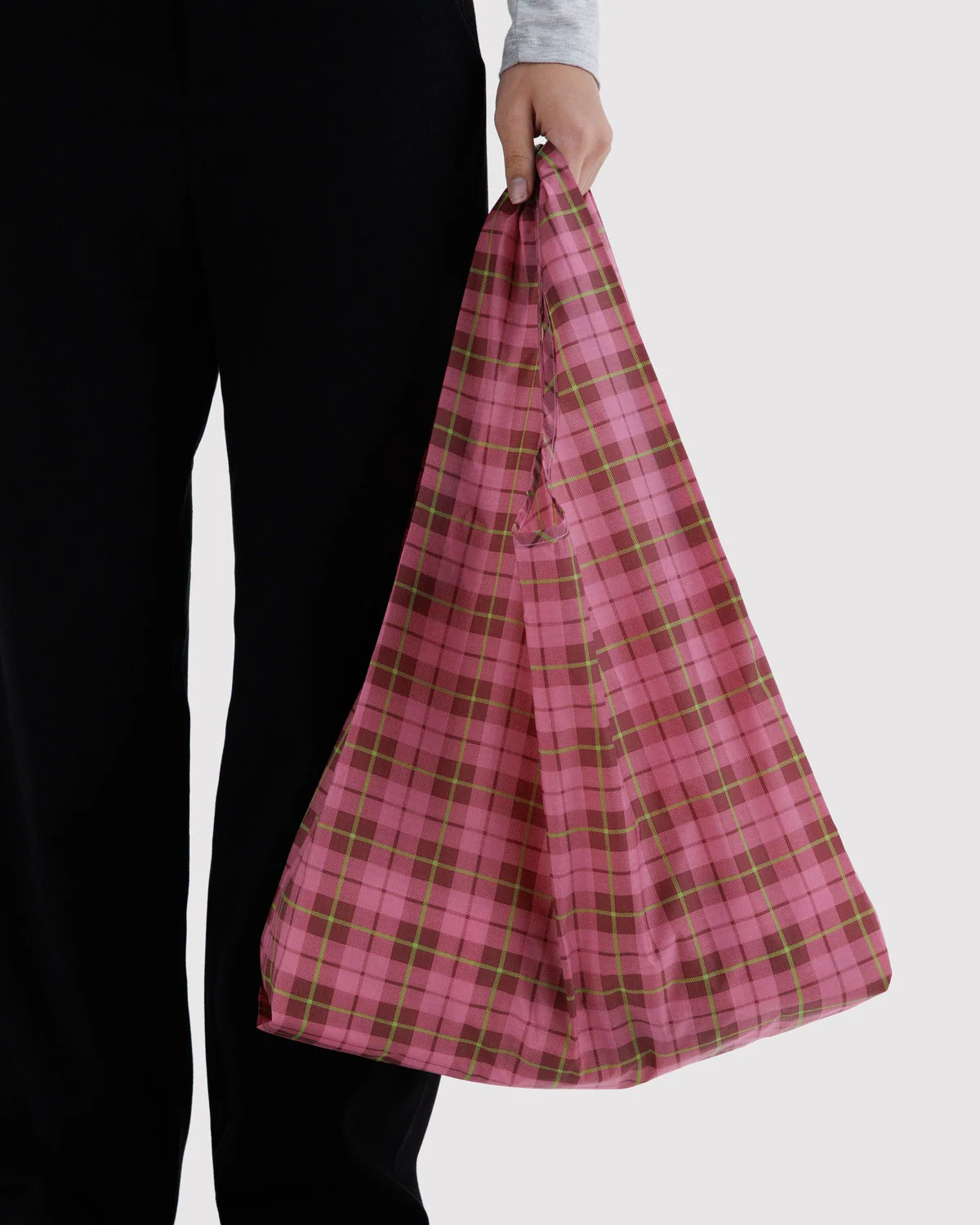 Standard Baggu - Azalea Pink Tartan - Image 2