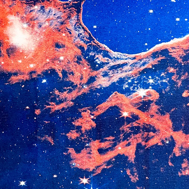 Webb Telescope's Cosmic Cliffs - Risograph Print - Image 2