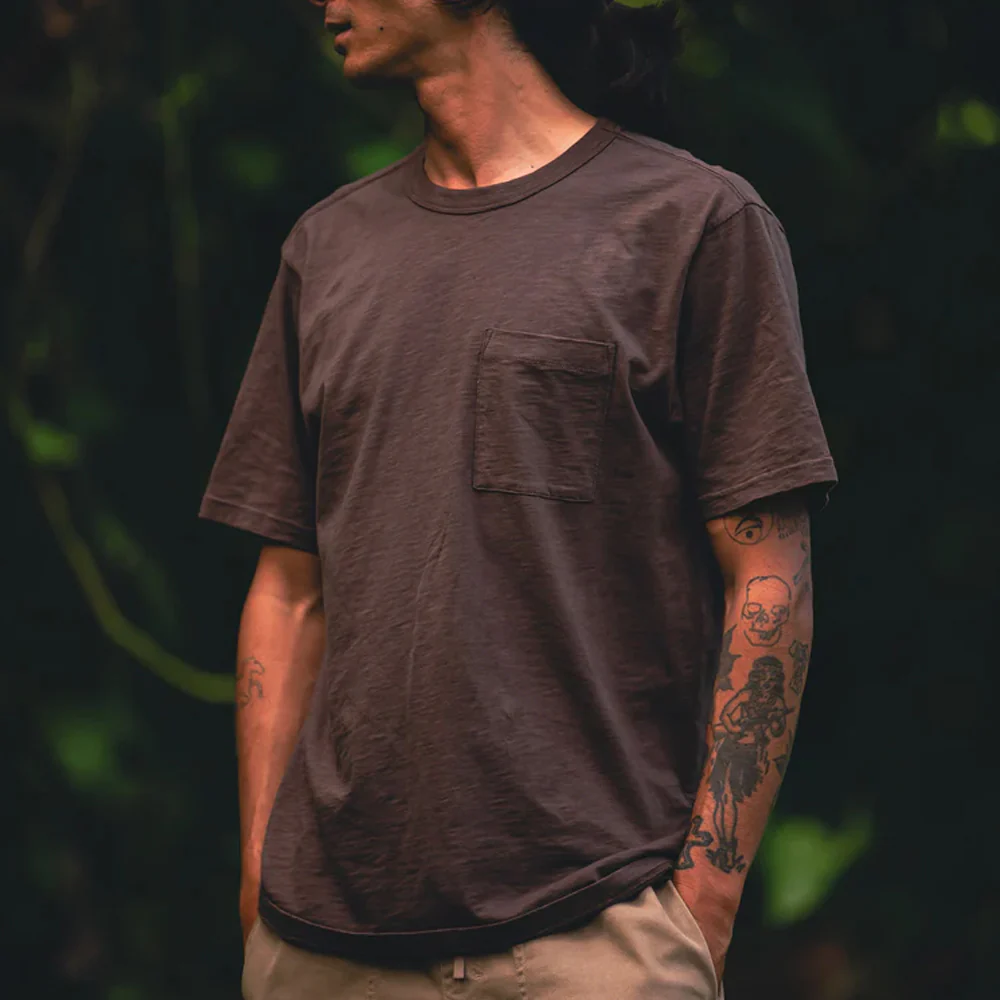 Well Worn Organic Tee Cocoa - Image 2